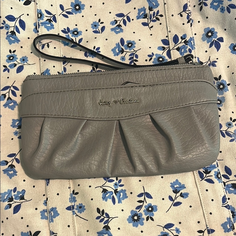 Juicy Couture Gray Clutch Wristlet Sleek Design